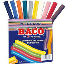 Plastilina de colores marca Baco